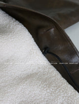 String Leather Dumble Half Coat