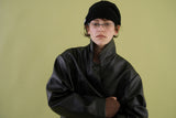 Soft shirring beanie_black