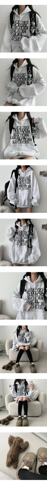 Peck fleece oversized hoodie