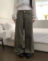 Carcl wide long cotton pants