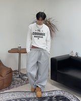 ティフィンクラックレタリングロングスリーブTシャツ