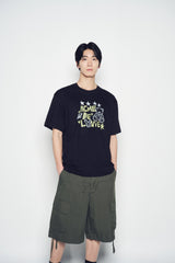 25SS ユニバースドローイングショートスリーブTシャツ ブラック