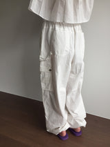 Peep Wide Cargo Pants (3color)
