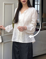 #Romantic Lace Cotton100 Strap Blouse