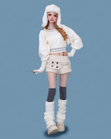 big button belt shorts (2color)