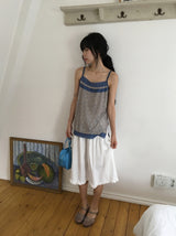 Diez Lace Flower Layered Sleeveless