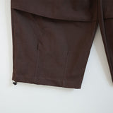 webbing belted cotton wide pants