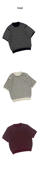 [S/S] Saint stripe half knit (3color)