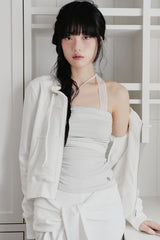 タイドロングスカート white