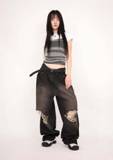 (UNISEX)トーントワイライトブラックデニム