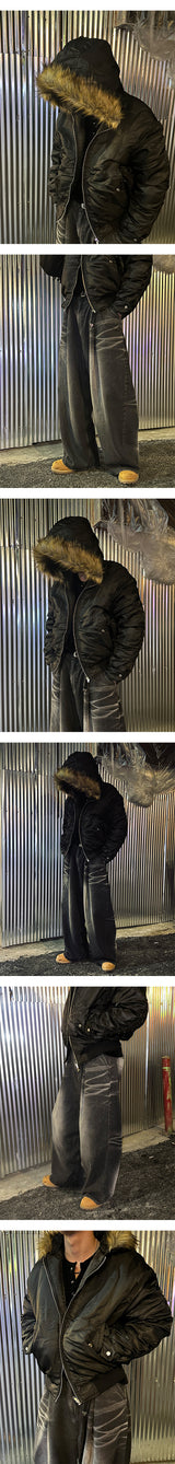 [F/W]リアルファーMA-1中綿ジャンパー(3color)