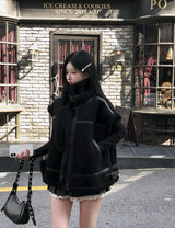 [BELLIDE MADE] Rowin, High-Neck Mouton Vest