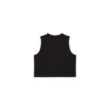 25SS BASIC LOGO WOMAN CROP SLEEVELESS BLACK