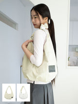 リバーシブルポケットバッグ (LIGHT YELLOW & WHITE)