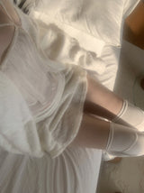 Heimin low-waist fur skirt (ivory)