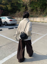 ピュアハイネックボタンニットカーディガン