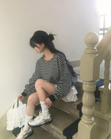 [MADE] ダーリング, ストライプワンショルダートレーナー
