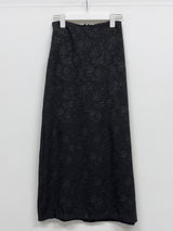 Jacquard flower long skirt