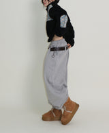 Femme Flower Pattern Quilted Fleece Long Sleeve T-Shirt (Button Detail)