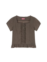 SQUARE BLOUSE BROWN