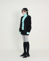 プラムショーツレイヤードミニスカート (Wool Material)