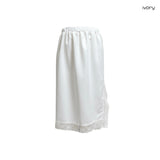 (3color) Silky Lace Long Skirt