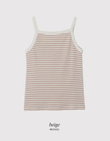 Cozy Border Cotton Rib Sleeveless (4color)