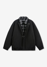 TO チェックレイヤードパディングジャンパー