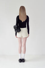 KIRSH PLAIN V NECK SLIM CARDIGAN [BLACK]
