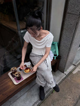  COWL DRAPE TIE TOP
