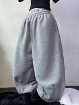 SNOW WING BALLOON GLEECE LONG PANTS 🤍🖤🧸3COLOR