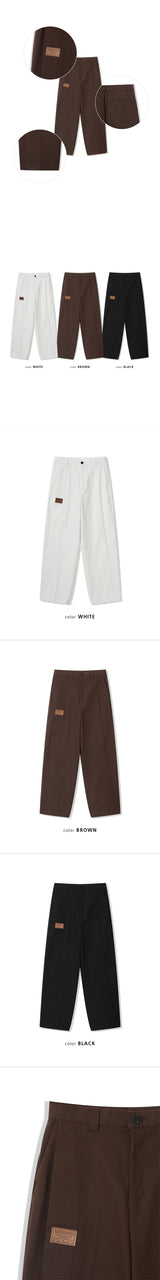 [Unisex] Patch cutting cotton pants(3color)
