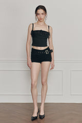 VIOLA BELTED SHORTS black
