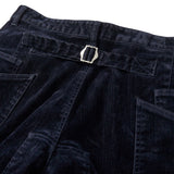 Velvet denim work pants / Dark navy