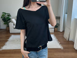 loose v neck tee