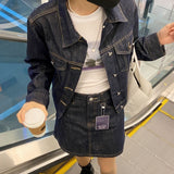 Tint black blue denim  [Skirt only]