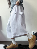 SNAP OVER BASIC BERMUDA PANTS 🩵💕🧸🤎8COLOR