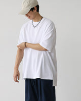 KP DEEP SLIT HALF TEE WH