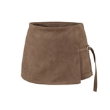Blake Suede Wrap Skort