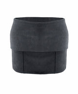 Folded Cotton Mini Skirt Pants (3color)