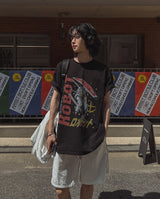 ライトロボットプリンティングショートスリーブTシャツ