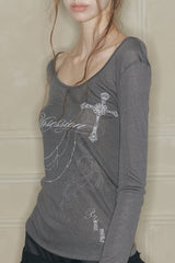 DUSK GRAPHIC TEE charcoal