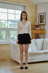 LUCID RIBBON CARDIGAN / IVORY