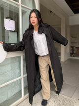HIGH NECK MAXI TRENCH COAT (3C)