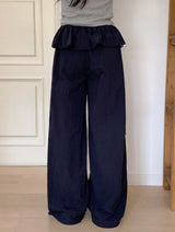 #ST Frill Layered Banding Track Pants (2color)