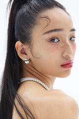 グリーンタグボールピアス