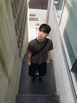 Marvin Crop Stripe Short Sleeve T-Shirt 3C