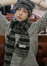 Sof Knit Long Muffler_Melange Grey