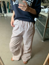 ローキーピンタックチェックパンツ (2color)