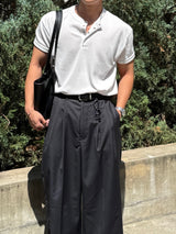 Deli ヘンリーネック半袖Tシャツ